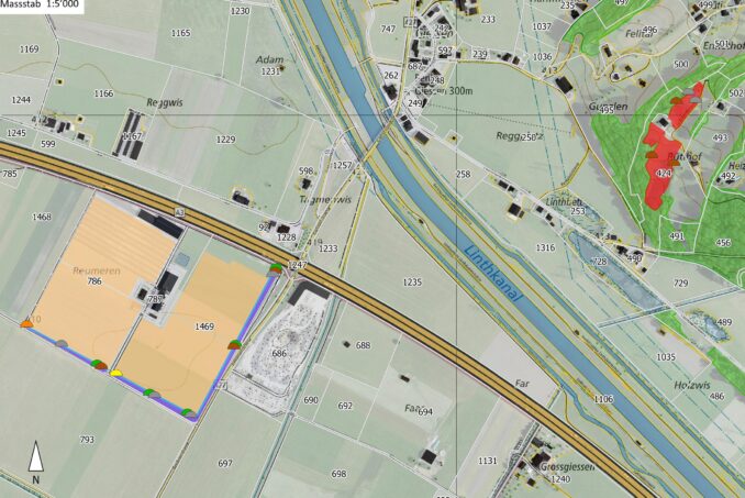 Entwurf des Massnahmeplanes.